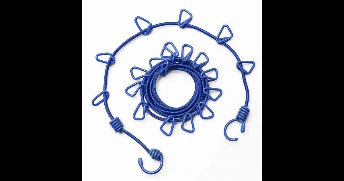 Portable Travel Clothesline with Clips